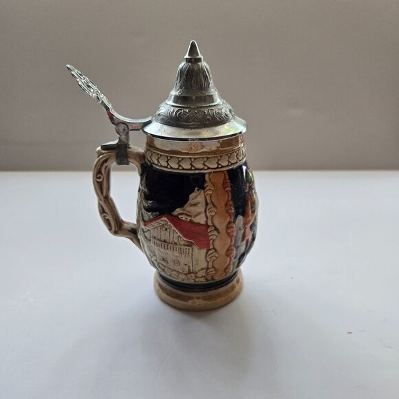 German Beer Stein Collectible Mug Hand Painted Vintage Bar Drinkware - Picture 1 of 4